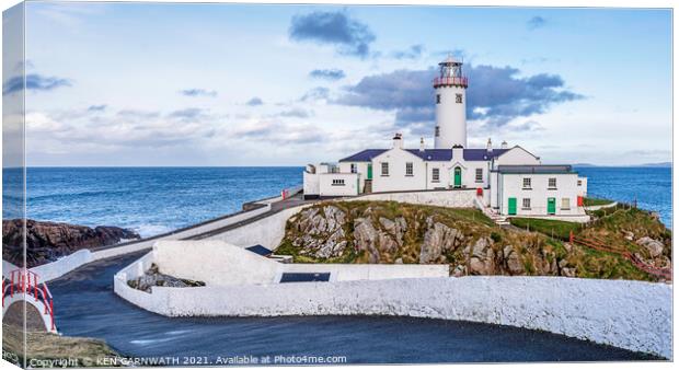 A Coastal Oasis: Fanad Lighthouse Canvas Print by KEN CARNWATH