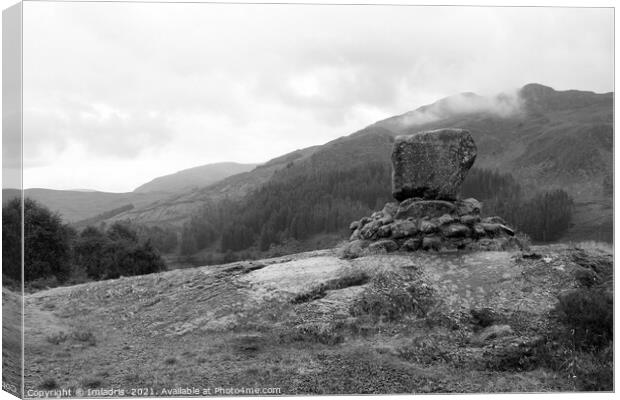 Bruces' Stone, Glentrool, Galloway Forest Park Canvas Print by Imladris 