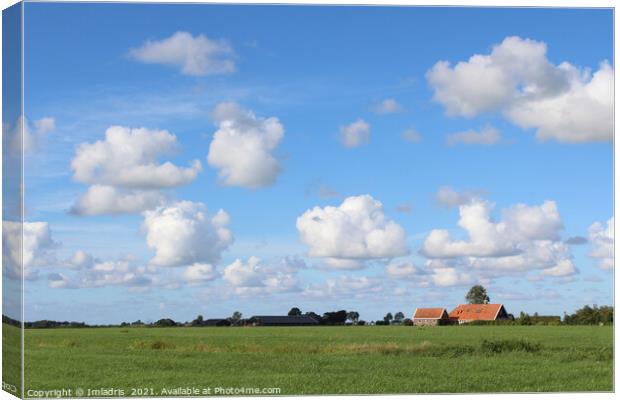 Landscape near Kollum, Friesland, The Netherlands Canvas Print by Imladris 