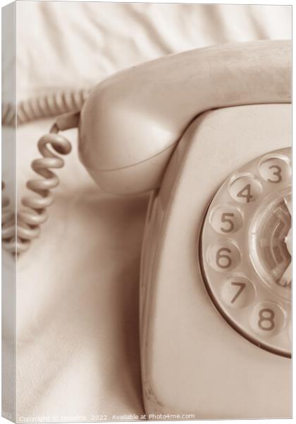 Back to the 70's Retro Telephone Canvas Print by Imladris 