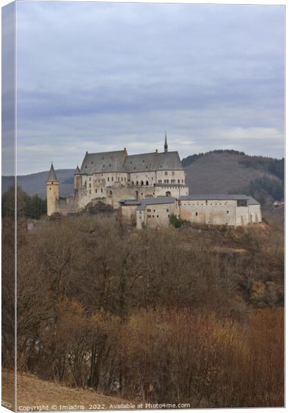 Vianden Castle View, Luxembourg. Canvas Print by Imladris 