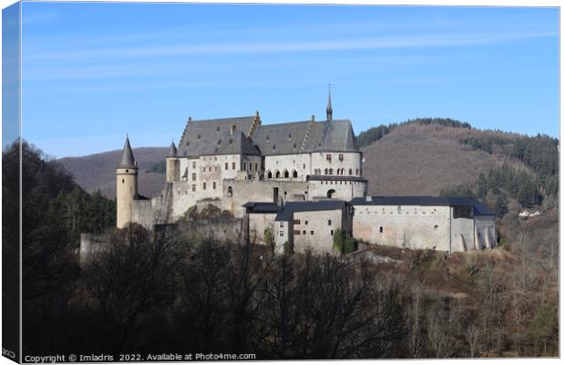 Vianden Castle Winter View, Luxembourg Canvas Print by Imladris 