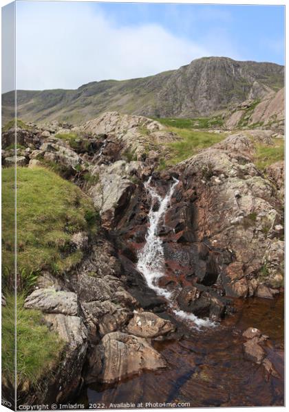 Waterfall, Seathwaite, Lake District, England Canvas Print by Imladris 