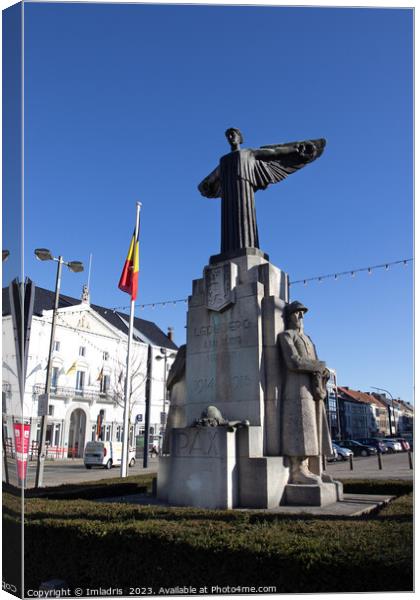 Art Deco War Memorial, Ledeberg, Ghent,  Canvas Print by Imladris 