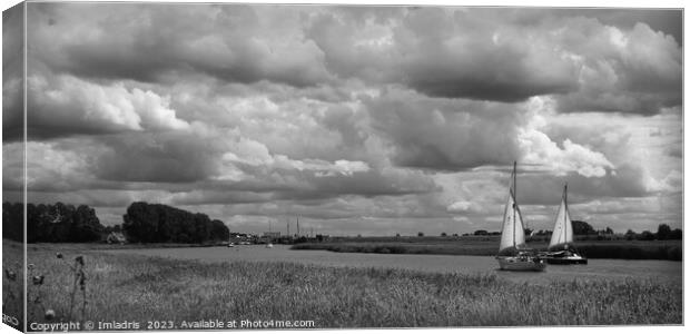 Stormy Sky on the Zoutkamperril, Groningen Canvas Print by Imladris 
