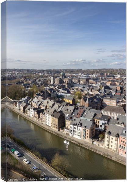 Spring Cityscape Namur, Belgium Canvas Print by Imladris 