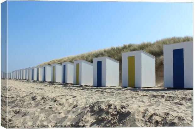 White Beach Huts, Cadzandbad, Holland Canvas Print by Imladris 