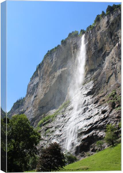 Staubbach Waterfall, Lauterbrunnen, Switzerland Canvas Print by Imladris 
