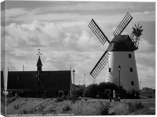 Lytham Windmill Blackpool. Canvas Print by Paul Keeling
