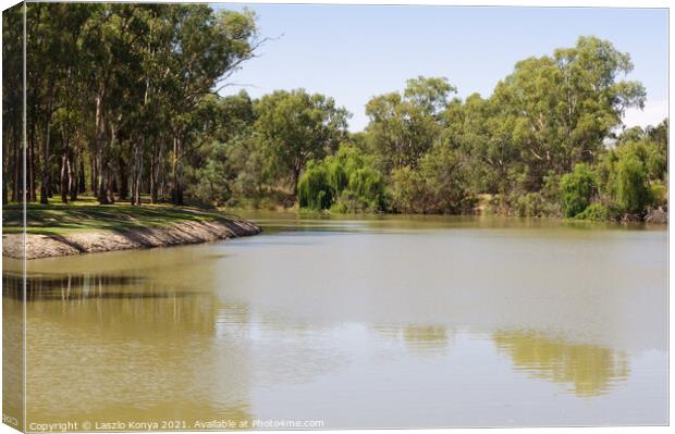 Murray River - Mildura Canvas Print by Laszlo Konya