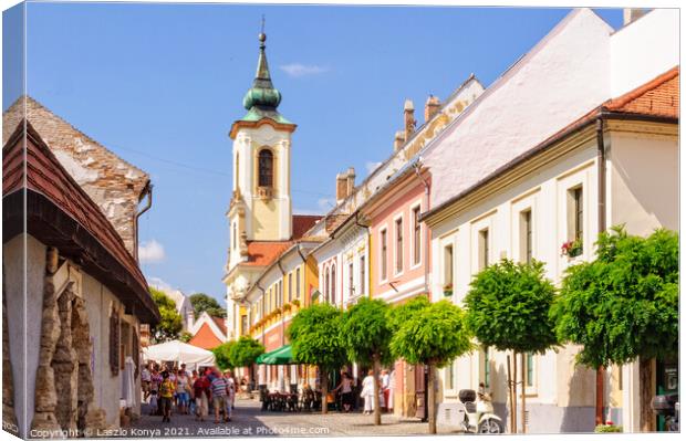 Bell tower - Szentendre Canvas Print by Laszlo Konya