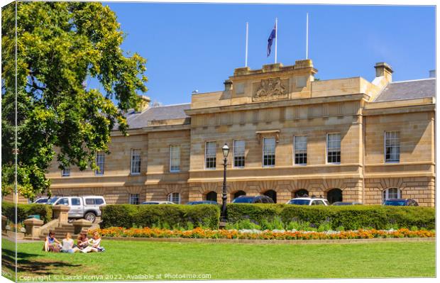 Parliament House - Hobart Canvas Print by Laszlo Konya