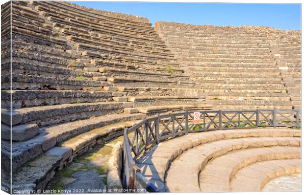 Teatro Piccolo - Pompeii Canvas Print by Laszlo Konya