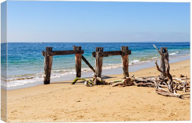 Cattle Jetty - Portsea Canvas Print by Laszlo Konya