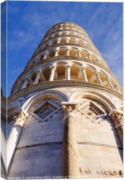 Leaning Tower - Pisa Canvas Print by Laszlo Konya
