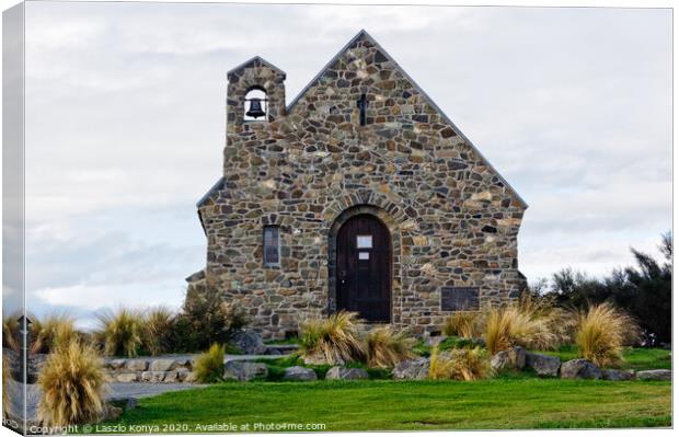 Church of the Good Shepherd - Lake Tekapo Canvas Print by Laszlo Konya