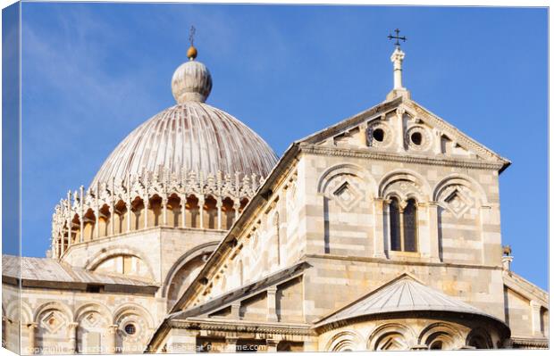 Dome of the Cathedral - Pisa Canvas Print by Laszlo Konya