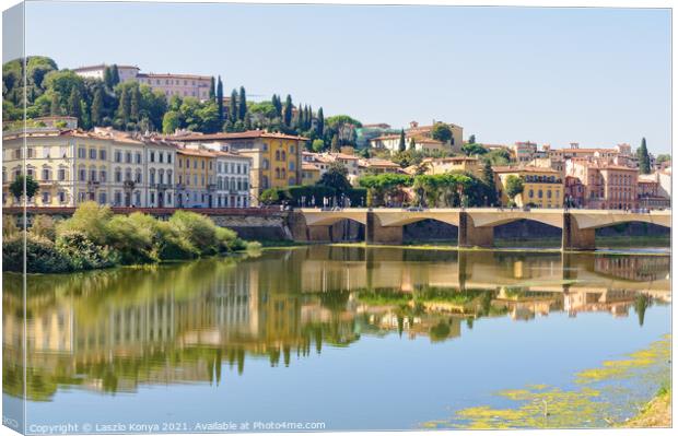 Ponte alle Grazie - Florence Canvas Print by Laszlo Konya