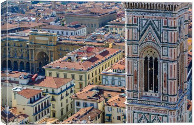 View from the Dome - Florence Canvas Print by Laszlo Konya