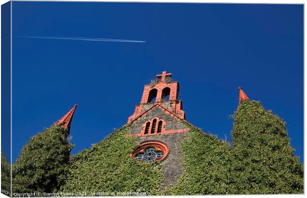 Ivy Covered Church Canvas Print by Darren Evans