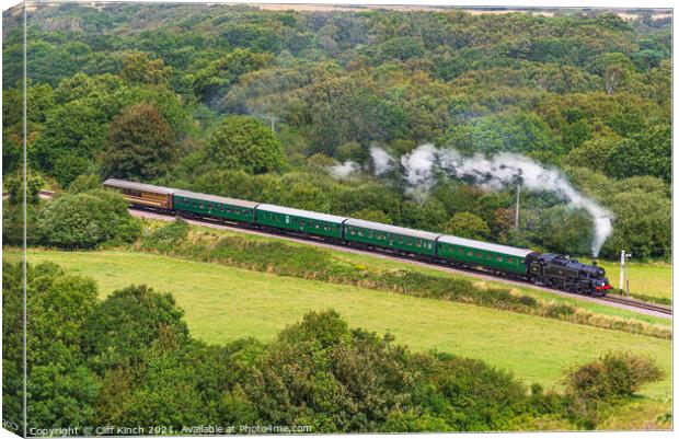 Swanage Railway 80104 Canvas Print by Cliff Kinch