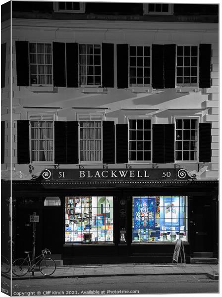 Blackwell's Oxford Canvas Print by Cliff Kinch