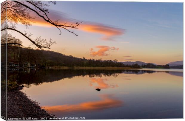 Tranquil Lake District Canvas Print by Cliff Kinch