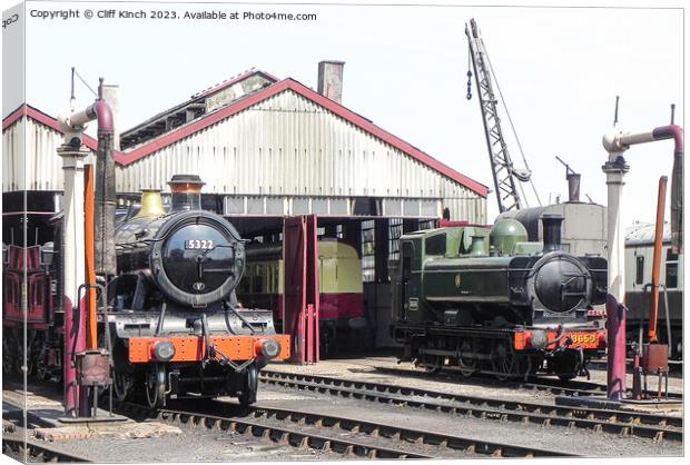 Steam Trains 5322 and 3650 Canvas Print by Cliff Kinch