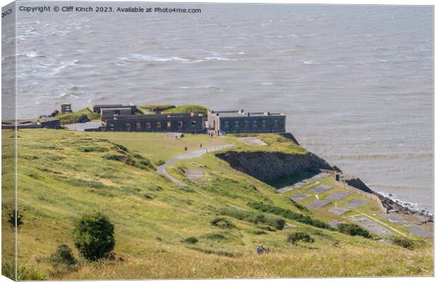 Majestic Brean Down Fort Canvas Print by Cliff Kinch