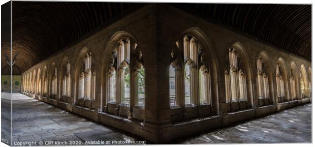Luminous halls of New College Canvas Print by Cliff Kinch
