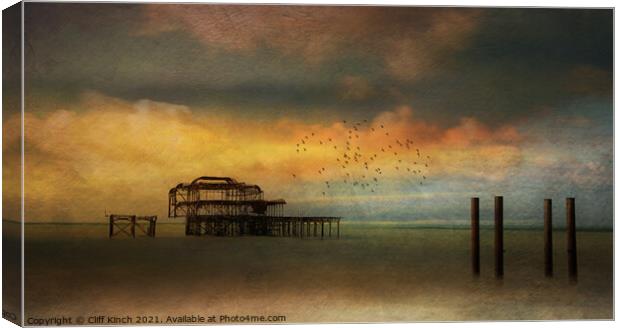 Brighton West Pier Canvas Print by Cliff Kinch