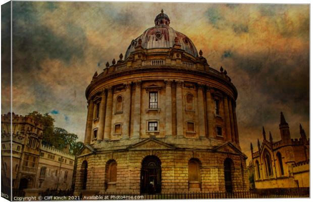 Radcliffe Camera Oxford Fine Art Canvas Print by Cliff Kinch