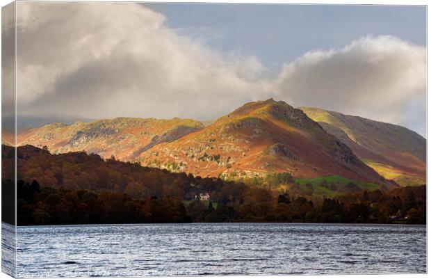 Across Grasmere to Helm Crag Canvas Print by Cliff Kinch