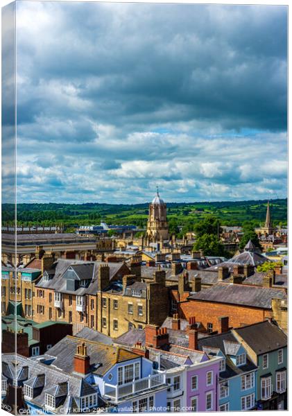 Oxford rooftops Canvas Print by Cliff Kinch