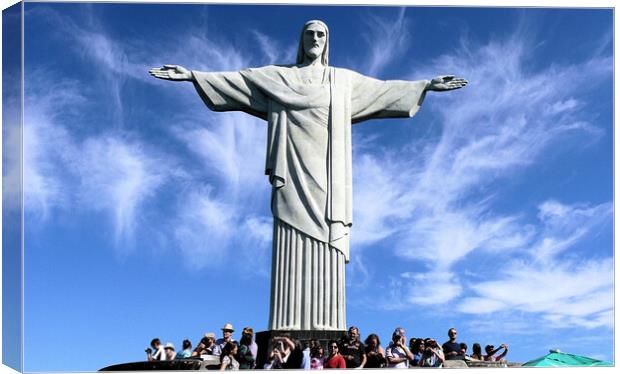 Christ the Redeemer, Rio Canvas Print by Mervyn Tyndall