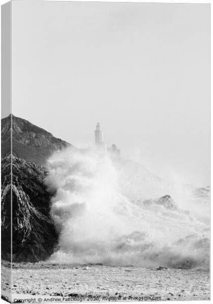 Stormy Seas Canvas Print by Andrew Fairclough