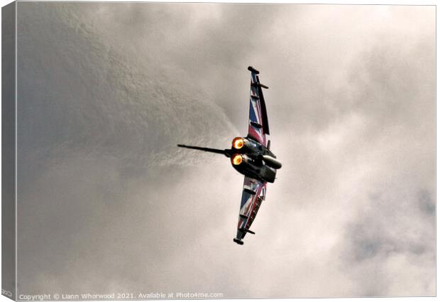 Typhoon Fighter jet Canvas Print by Liann Whorwood