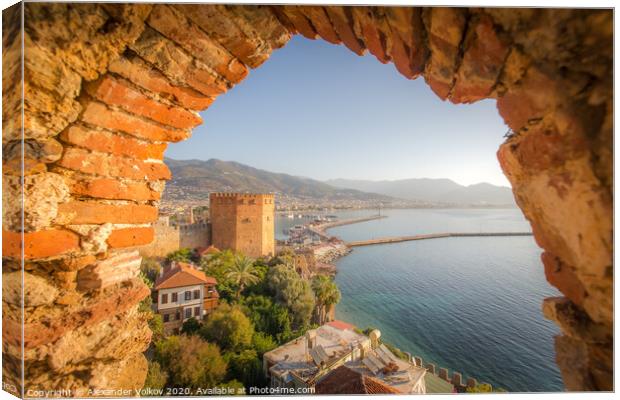 Alanya old castle early in the morning Canvas Print by Alexander Volkov