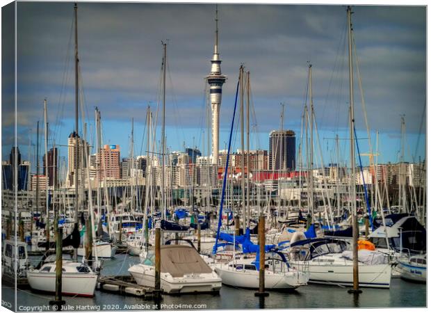 Westhaven Marina Canvas Print by Julie Hartwig