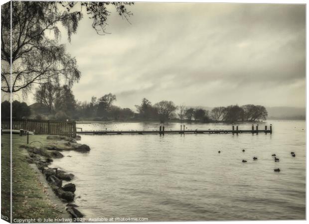 Lake Rotorua Canvas Print by Julie Hartwig