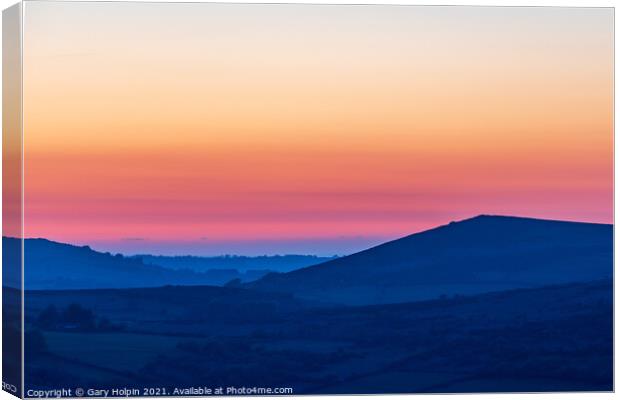 Summer dusk over Dartmoor Canvas Print by Gary Holpin