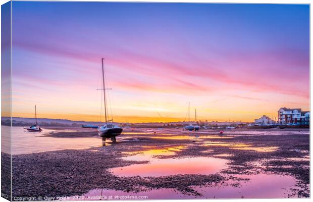 Exmouth boats at dawn Canvas Print by Gary Holpin