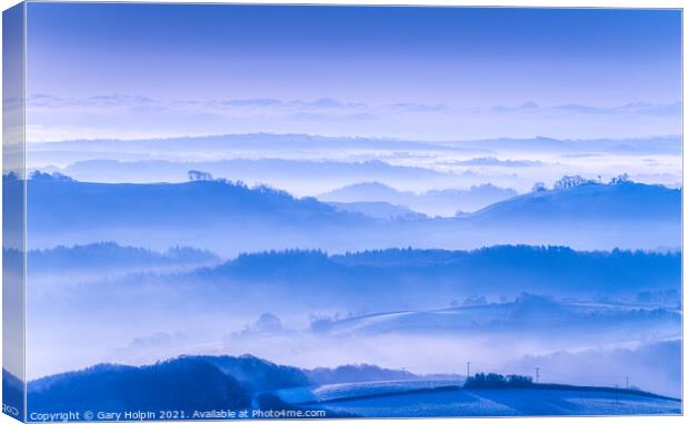 Misty Dartmoor morning Canvas Print by Gary Holpin
