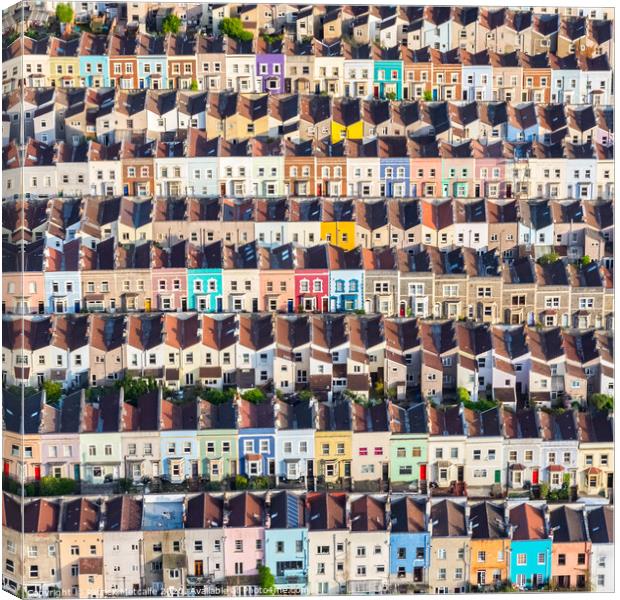 Colourful Houses of Bristol Canvas Print by Patrick Metcalfe
