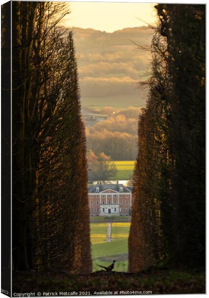 Chevening House through the Keyhole Canvas Print by Patrick Metcalfe