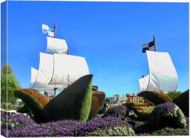 The Ships of Christopher Columbus Canvas Print by Stephanie Moore