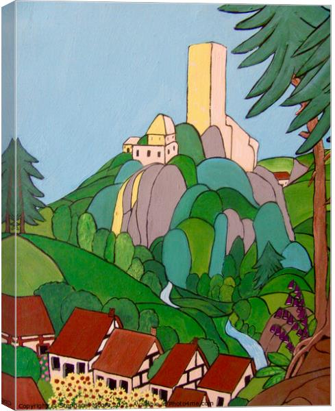 The Castle on the Hill Canvas Print by Stephanie Moore
