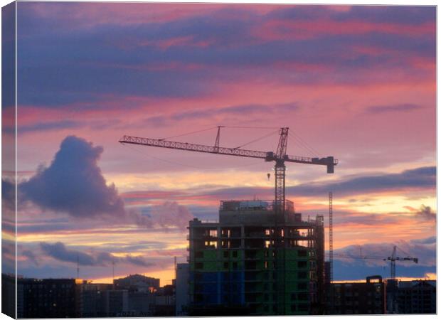 Downtown Sunset Canvas Print by Stephanie Moore