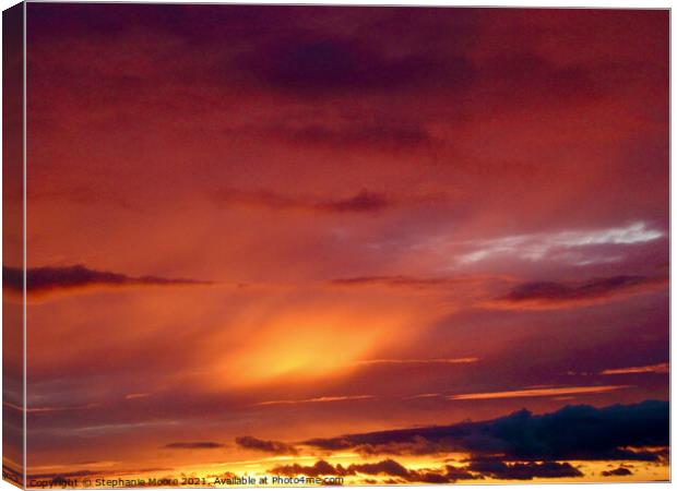 Magnificent Sunset Canvas Print by Stephanie Moore