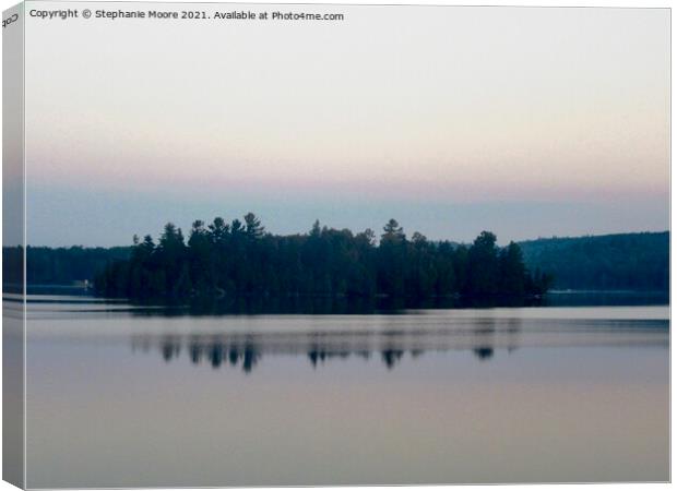 Early morning at Lac Isabel, Gatineau, Quebec Canvas Print by Stephanie Moore